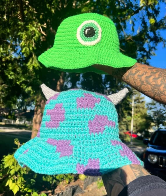 Mike & Sully Bucket Hat Set